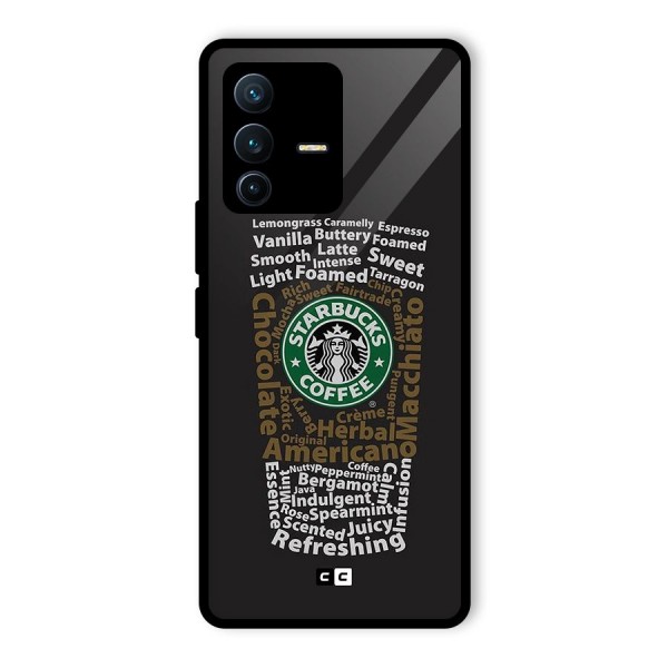 Glass StarBucks Glass Back Case for Vivo V23 Pro