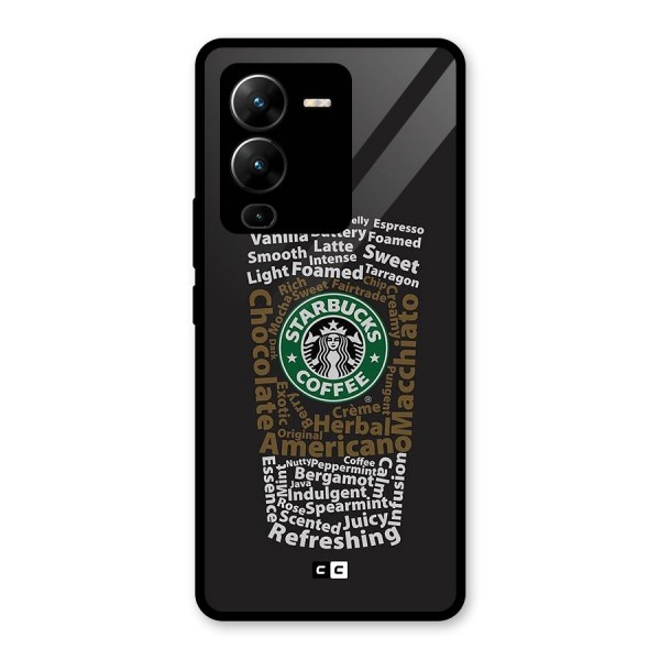 Glass StarBucks Glass Back Case for Vivo V25 Pro