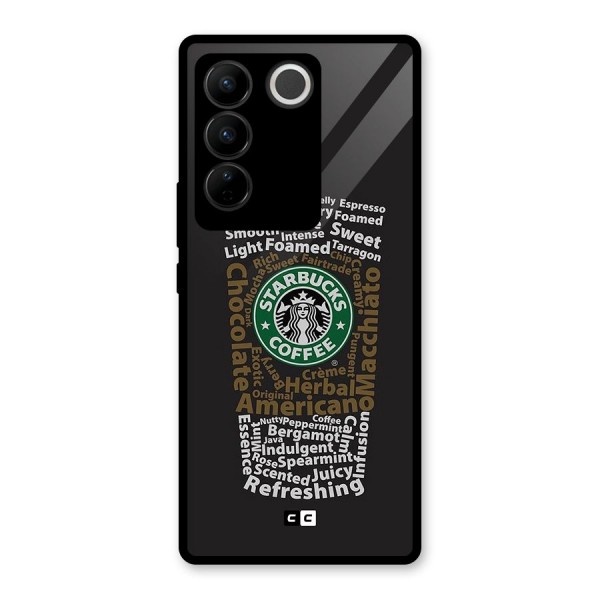 Glass StarBucks Glass Back Case for Vivo V27