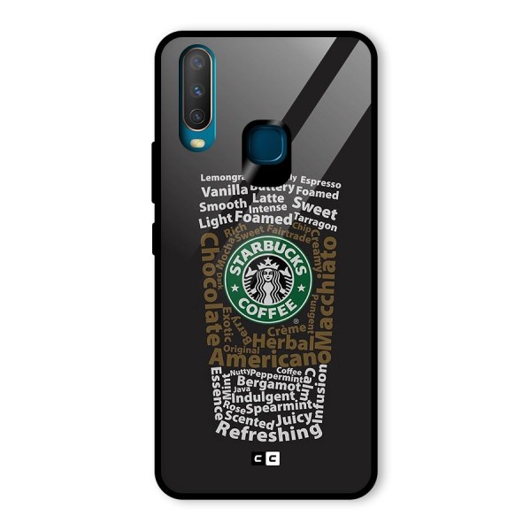 Glass StarBucks Glass Back Case for Vivo Y12