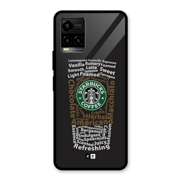 Glass StarBucks Glass Back Case for Vivo Y21G