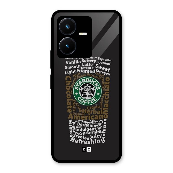 Glass StarBucks Glass Back Case for Vivo Y22