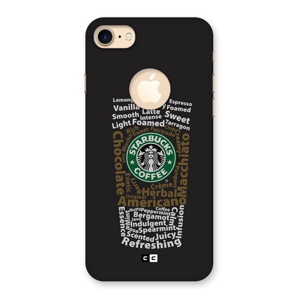 Glass StarBucks Back Case for iPhone 8 Logo Cut