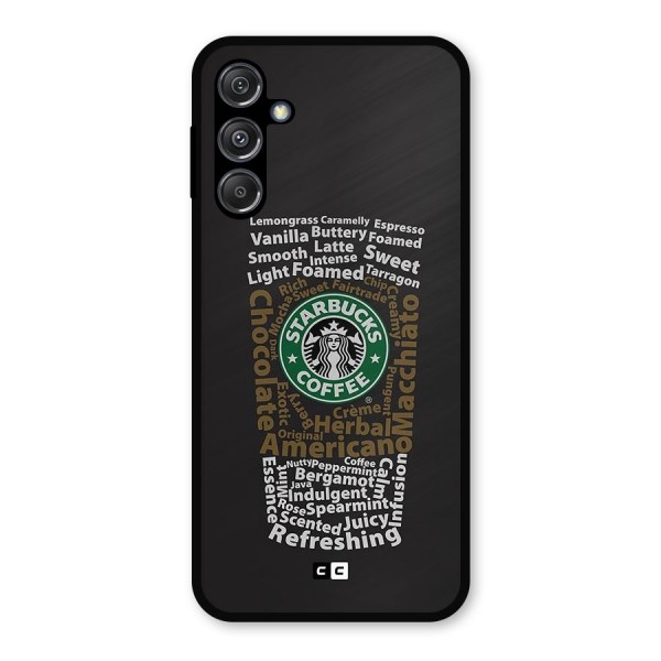 Glass StarBucks Metal Back Case for Galaxy M34 5G