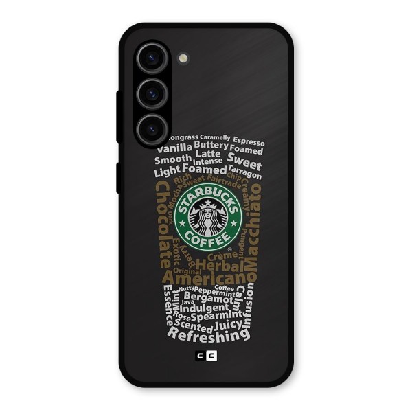 Glass StarBucks Metal Back Case for Galaxy S23