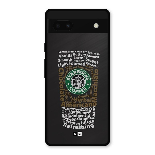 Glass StarBucks Metal Back Case for Google Pixel 6a