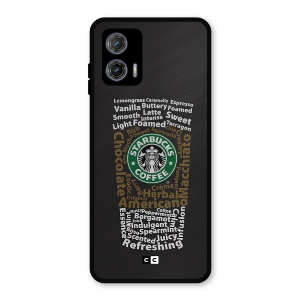 Glass StarBucks Metal Back Case for Moto G73