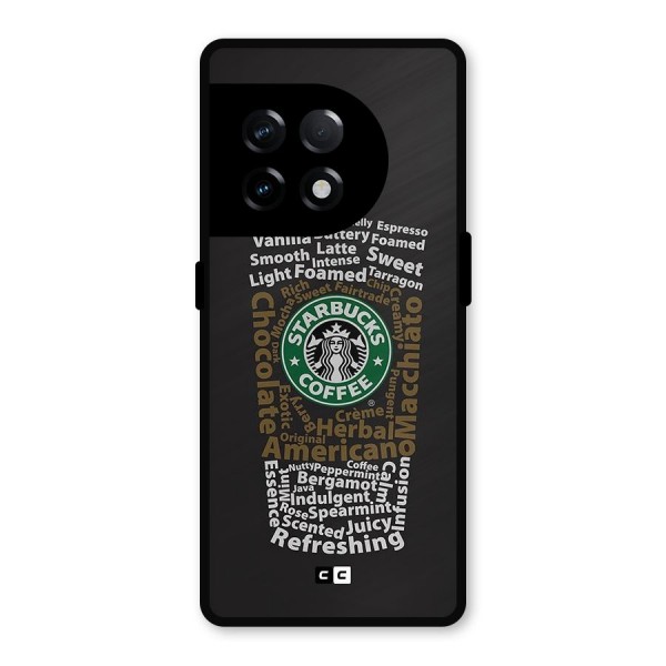 Glass StarBucks Metal Back Case for OnePlus 11R