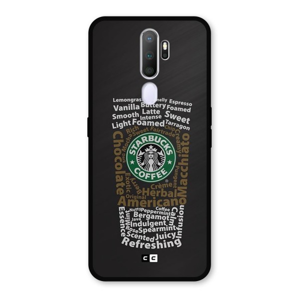 Glass StarBucks Metal Back Case for Oppo A5 (2020)