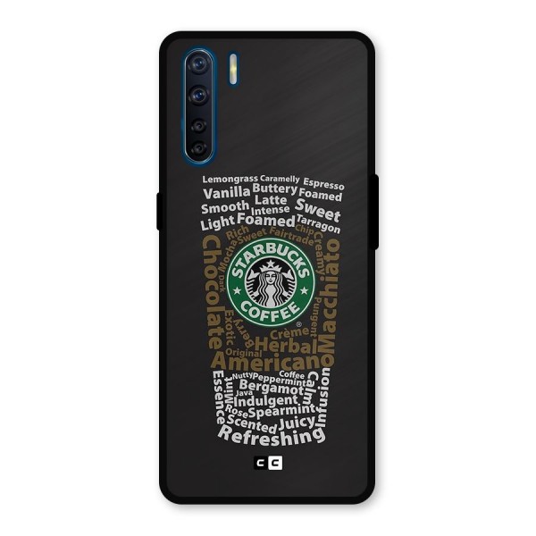 Glass StarBucks Metal Back Case for Oppo F15