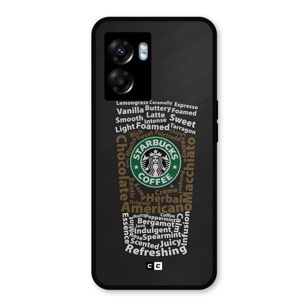 Glass StarBucks Metal Back Case for Oppo K10 (5G)