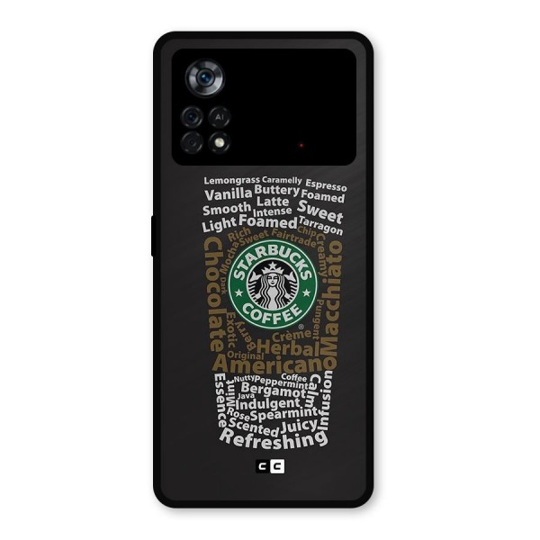 Glass StarBucks Metal Back Case for Poco X4 Pro 5G