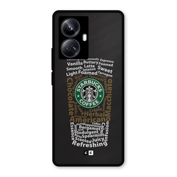 Glass StarBucks Metal Back Case for Realme 10 Pro Plus