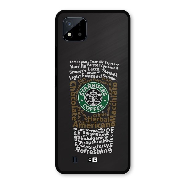 Glass StarBucks Metal Back Case for Realme C11 2021