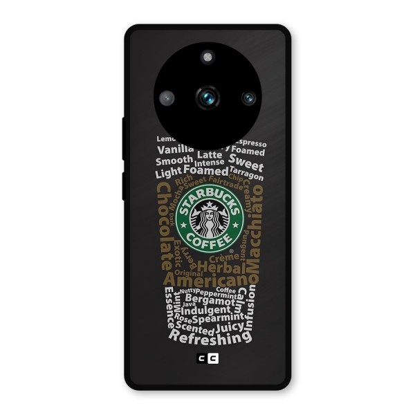 Glass StarBucks Metal Back Case for Realme Narzo 60 Pro