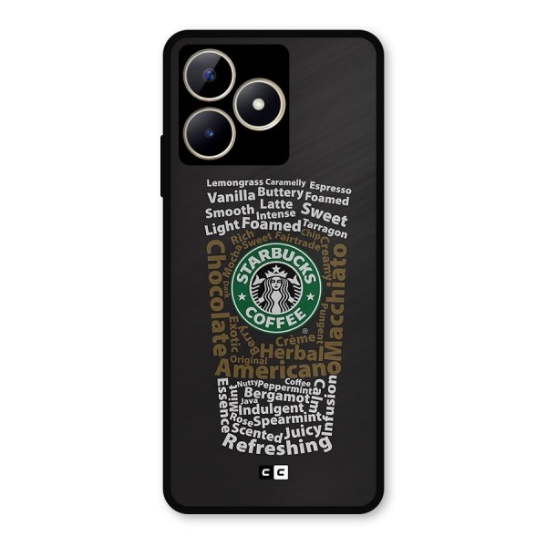 Glass StarBucks Metal Back Case for Realme Narzo N53