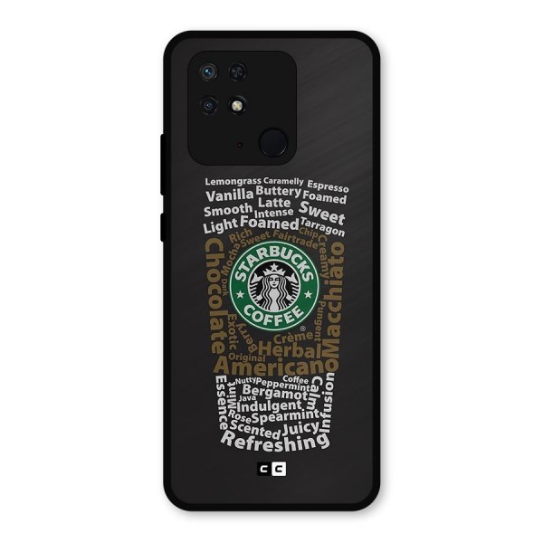 Glass StarBucks Metal Back Case for Redmi 10