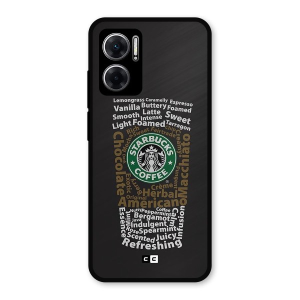 Glass StarBucks Metal Back Case for Redmi 11 Prime 5G