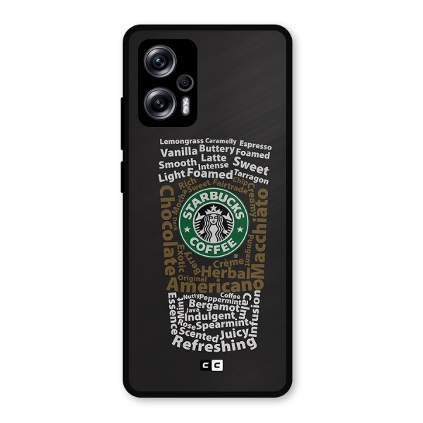 Glass StarBucks Metal Back Case for Redmi K50i