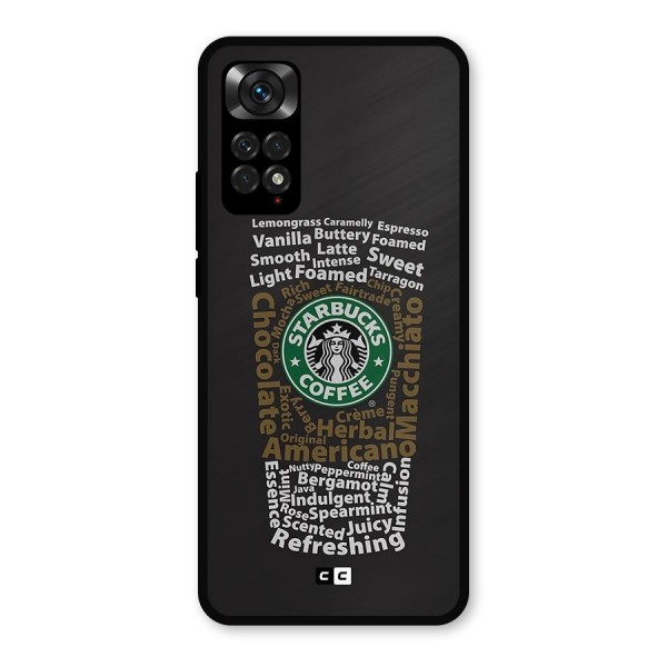 Glass StarBucks Metal Back Case for Redmi Note 11