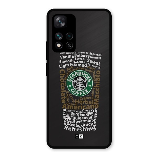 Glass StarBucks Metal Back Case for Xiaomi 11i 5G