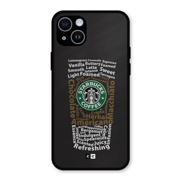 Glass StarBucks Metal Back Case for iPhone 14