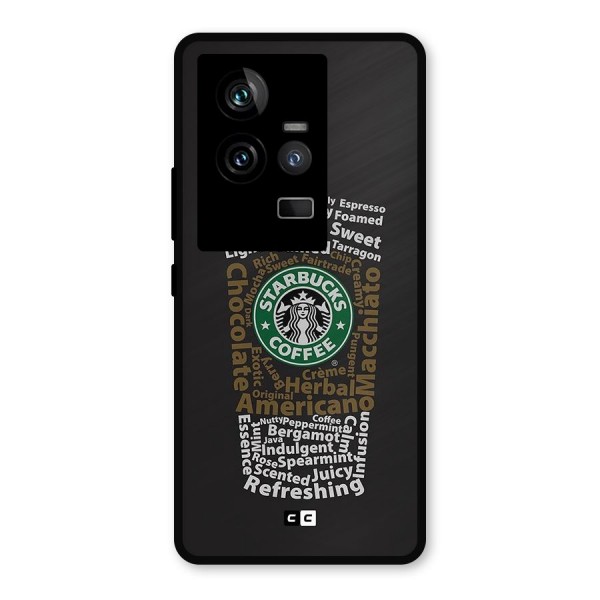 Glass StarBucks Metal Back Case for iQOO 11 5G