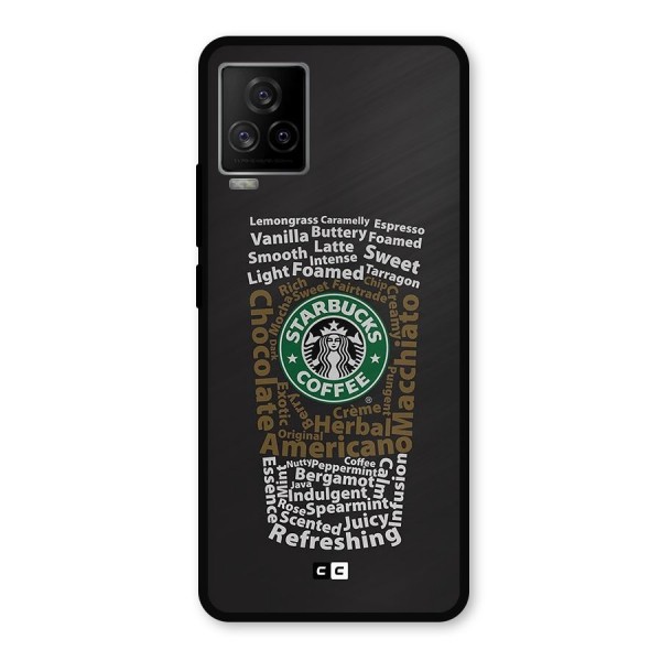 Glass StarBucks Metal Back Case for iQOO 7 Legend 5G