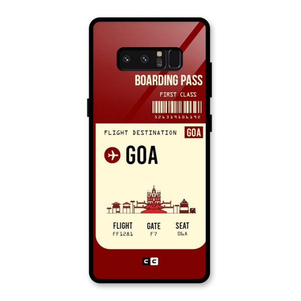 Goa Boarding Pass Glass Back Case for Galaxy Note 8