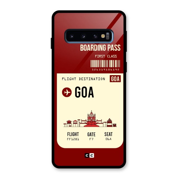 Goa Boarding Pass Glass Back Case for Galaxy S10