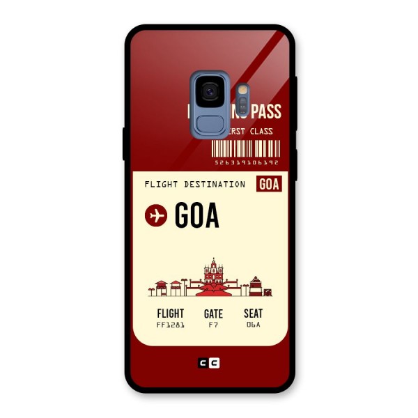 Goa Boarding Pass Glass Back Case for Galaxy S9