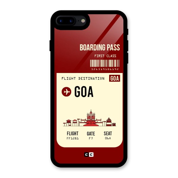 Goa Boarding Pass Glass Back Case for iPhone 8 Plus