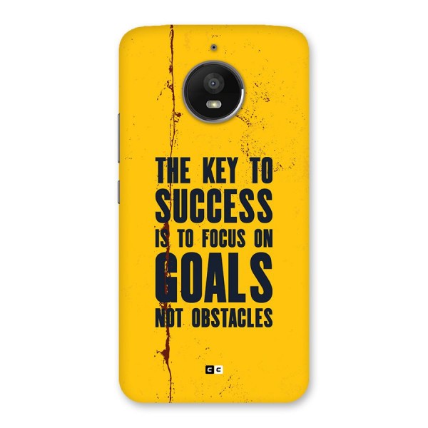 Goals Not Obstacles Back Case for Moto E4 Plus