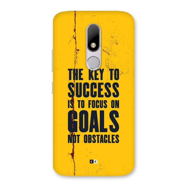 Goals Not Obstacles Back Case for Moto M