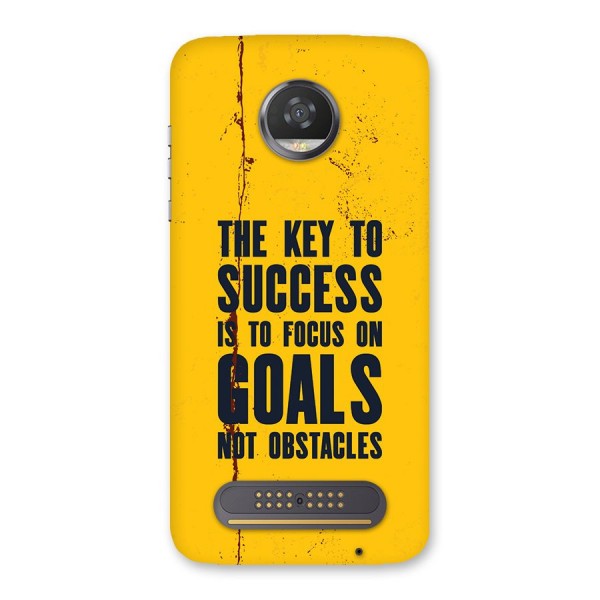 Goals Not Obstacles Back Case for Moto Z2 Play