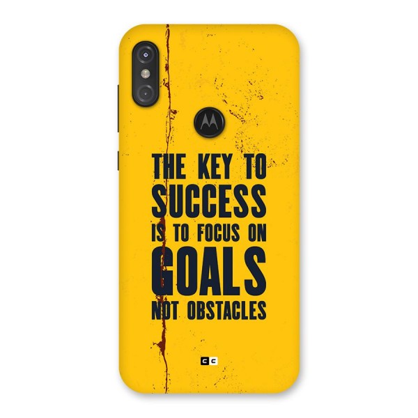 Goals Not Obstacles Back Case for Motorola One Power