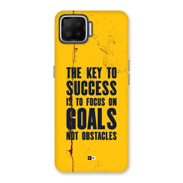 Goals Not Obstacles Back Case for Oppo F17