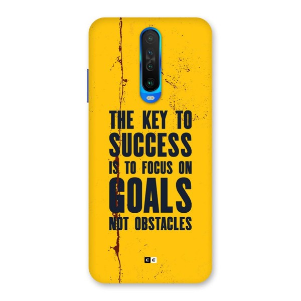 Goals Not Obstacles Back Case for Poco X2