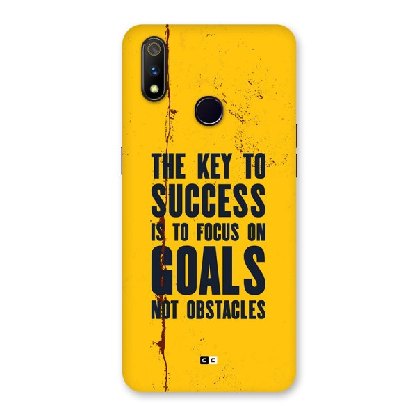 Goals Not Obstacles Back Case for Realme 3 Pro