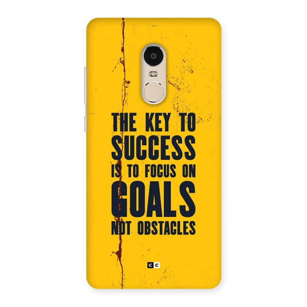 Goals Not Obstacles Back Case for Redmi Note 4