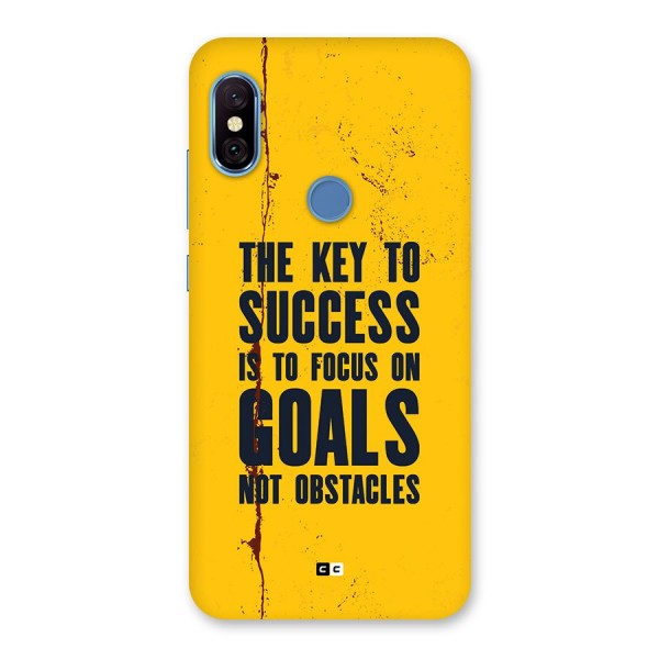 Goals Not Obstacles Back Case for Redmi Note 6 Pro