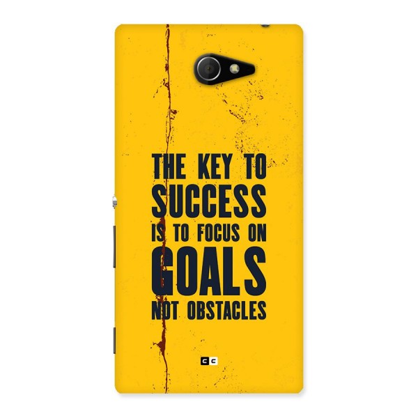 Goals Not Obstacles Back Case for Xperia M2