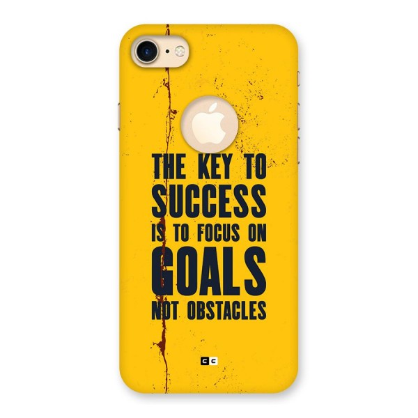 Goals Not Obstacles Back Case for iPhone 8 Logo Cut