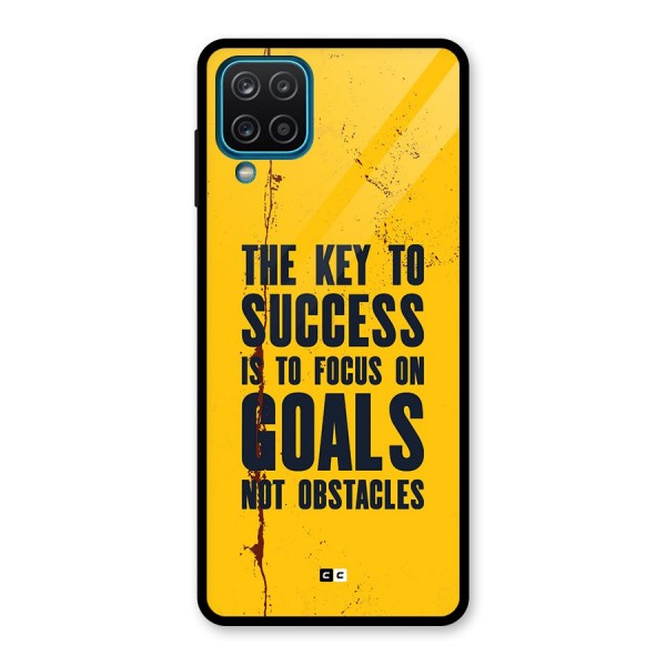 Goals Not Obstacles Glass Back Case for Galaxy A12