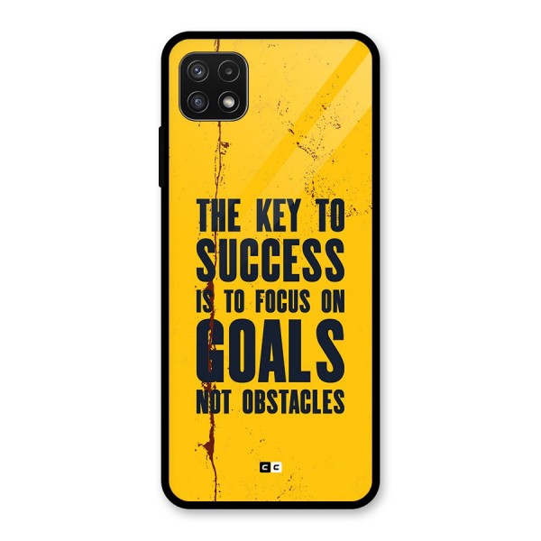 Goals Not Obstacles Glass Back Case for Galaxy A22 5G