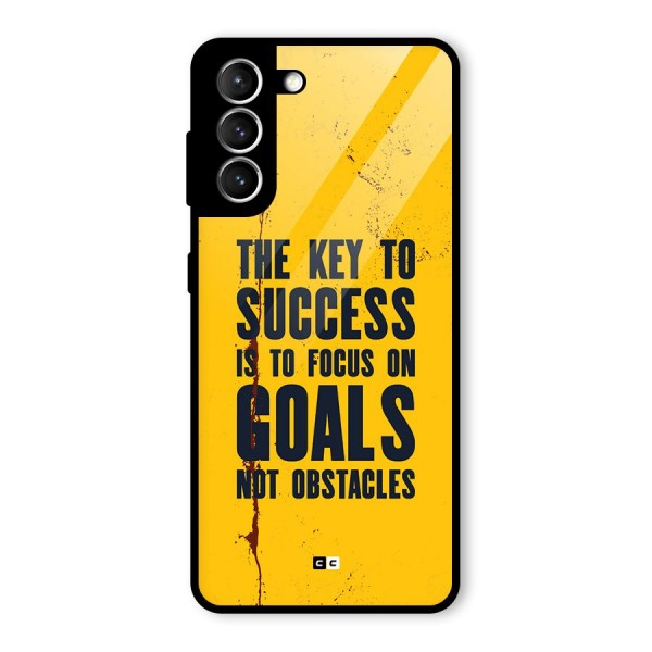 Goals Not Obstacles Glass Back Case for Galaxy S21 5G