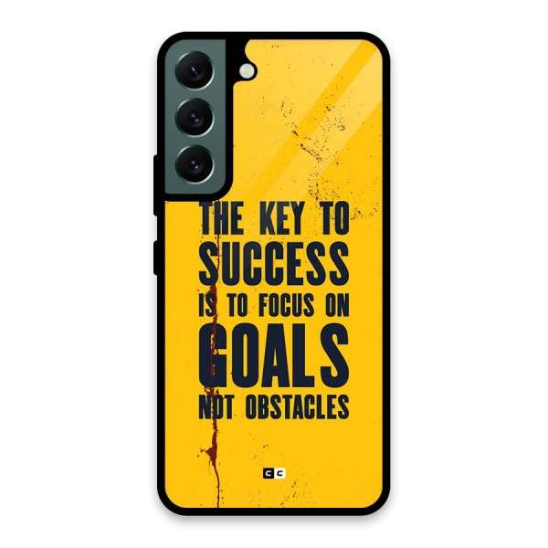 Goals Not Obstacles Glass Back Case for Galaxy S22 5G