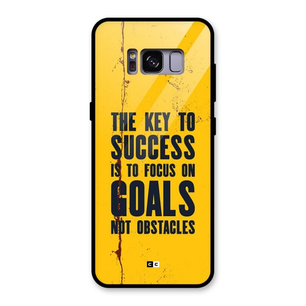 Goals Not Obstacles Glass Back Case for Galaxy S8