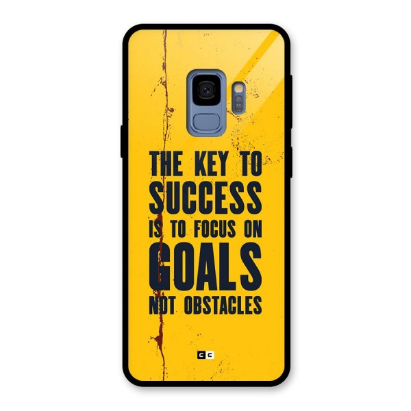 Goals Not Obstacles Glass Back Case for Galaxy S9