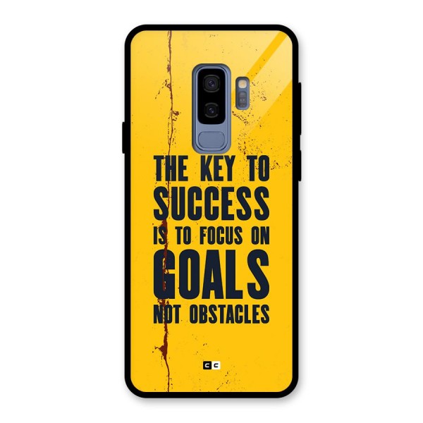 Goals Not Obstacles Glass Back Case for Galaxy S9 Plus